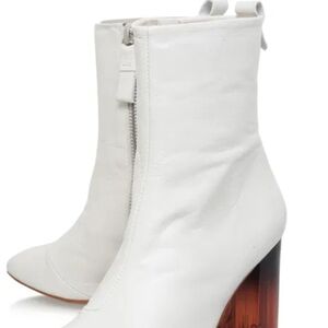 Kurt Geiger Ivory Lucite Brown Heel
